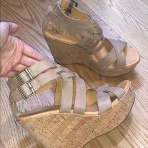 Light brown Wedge heels